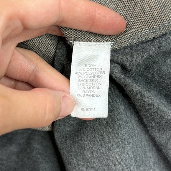 J.Jill Brown Gray Plaid Short Sleeve Shift Dress Size Large Tall - Picture 9 of 10